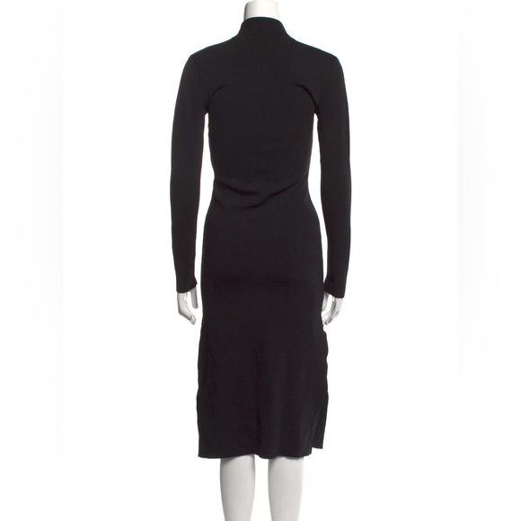 Staud black Castle long sleeve knit midi dress with heart cutout - Small - Picture 8 of 8